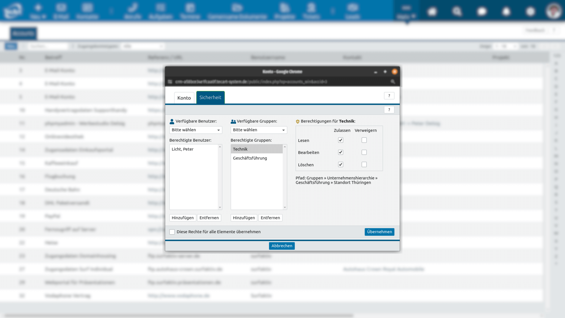 Account Sicherheit